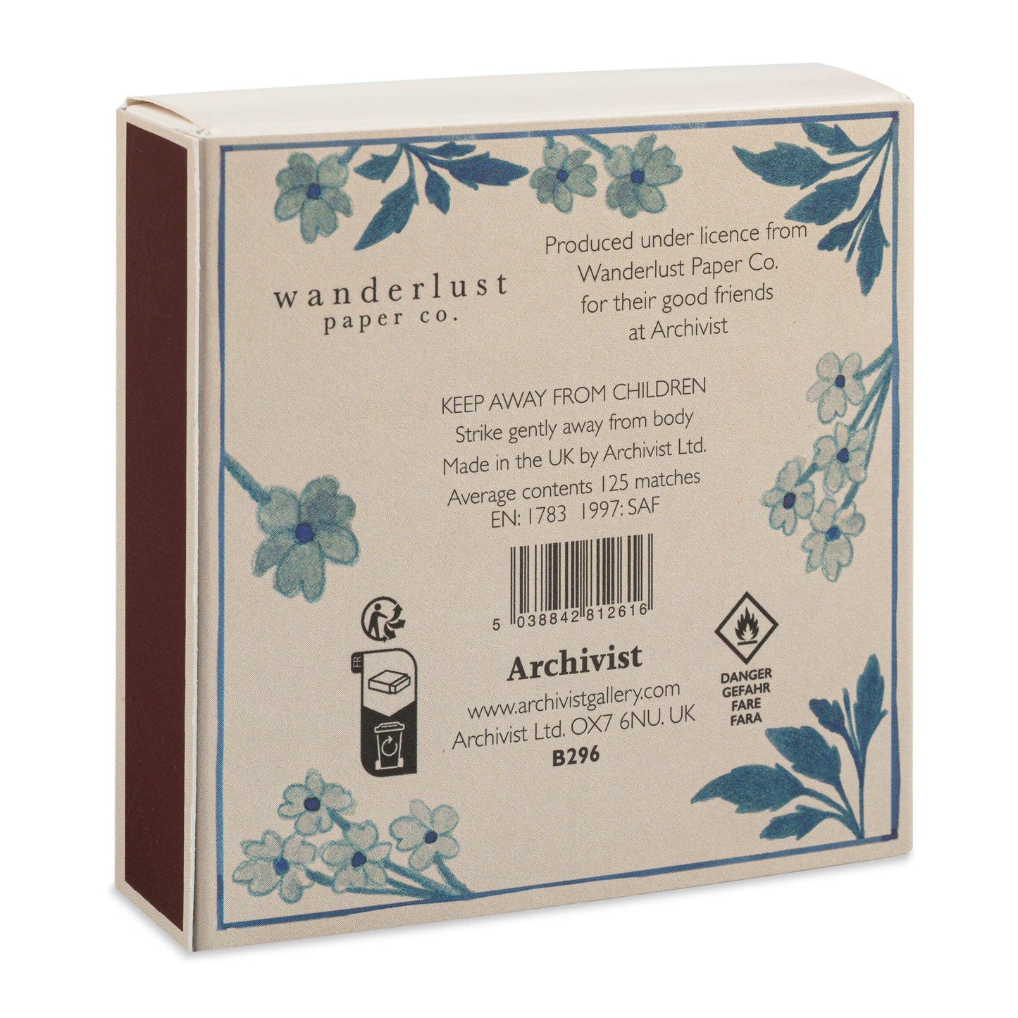 Blue Floral | Safety Matches