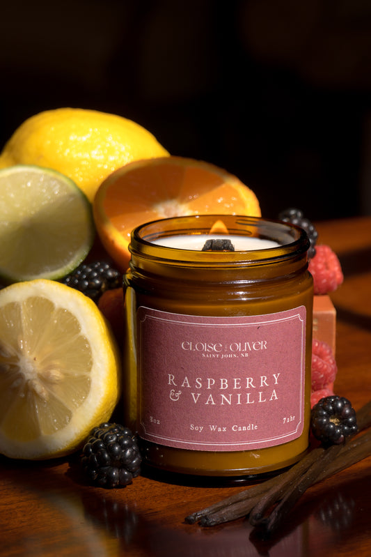 8oz Raspberry and Vanilla Candle