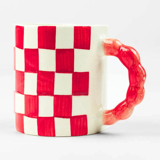 Red Checkered Mug