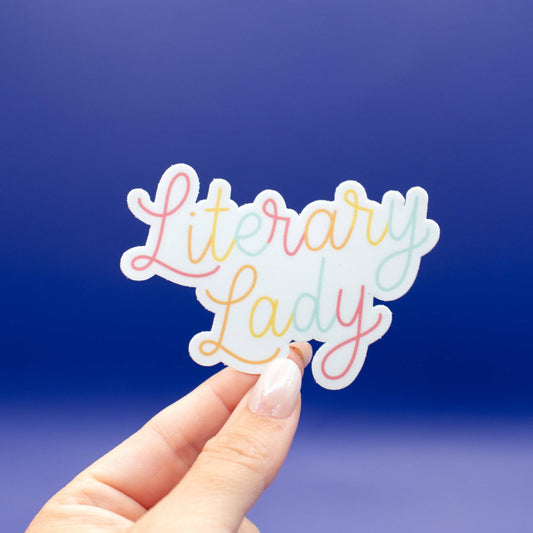 Literary Lady Vinyl Sticker