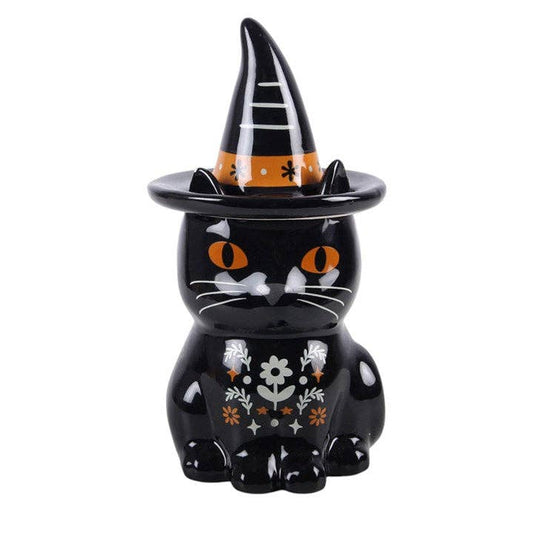 Frightful Folk Black Cat Halloween Oil Burner