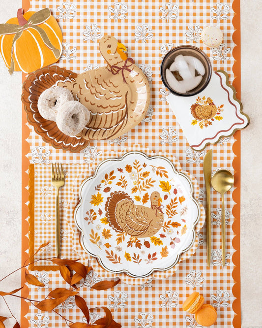 Harvest Pumpkin Shaped Paper Napkins