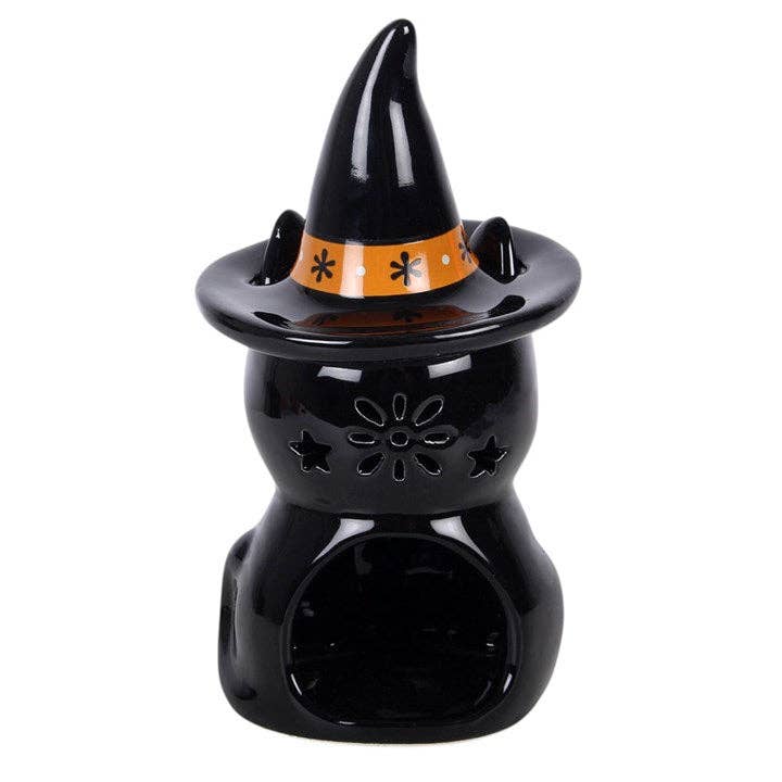 Frightful Folk Black Cat Halloween Oil Burner