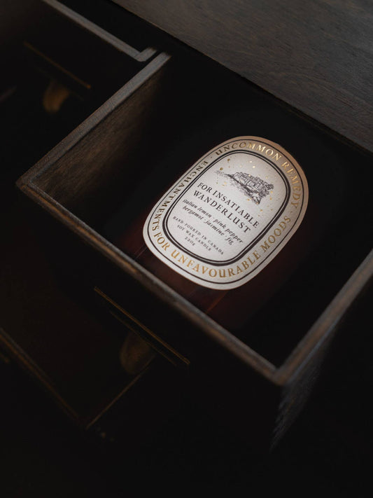 "For Insatiable Wanderlust" 8oz Soy Wax Candle