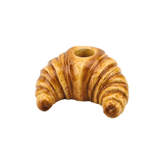 Croissant-shaped candlestick holder