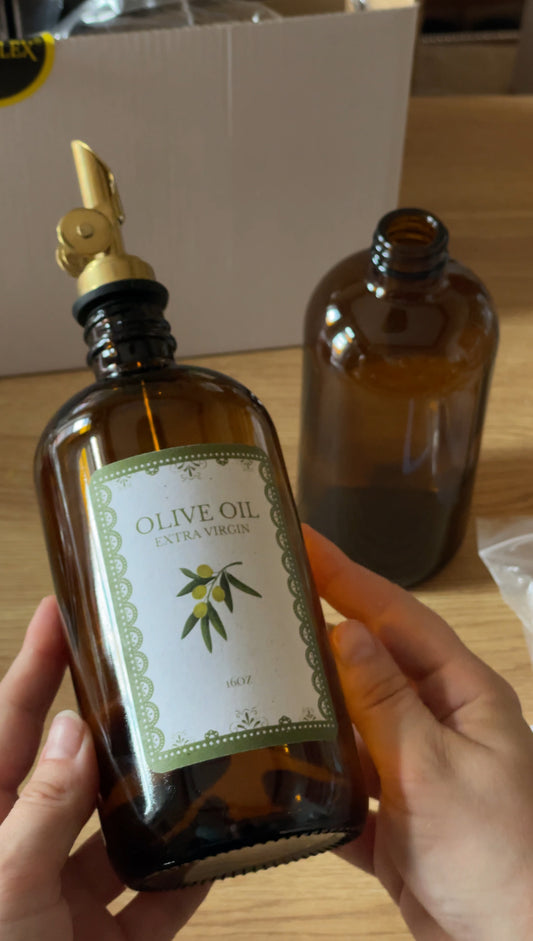 Olive Oil Amber Jar