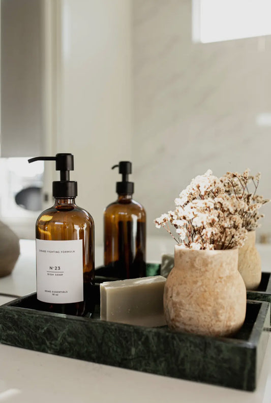 Hand Cut Green Marble Tray