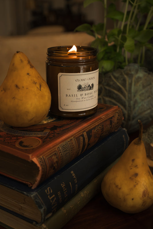 8oz Basil and Bosc Pear Candle