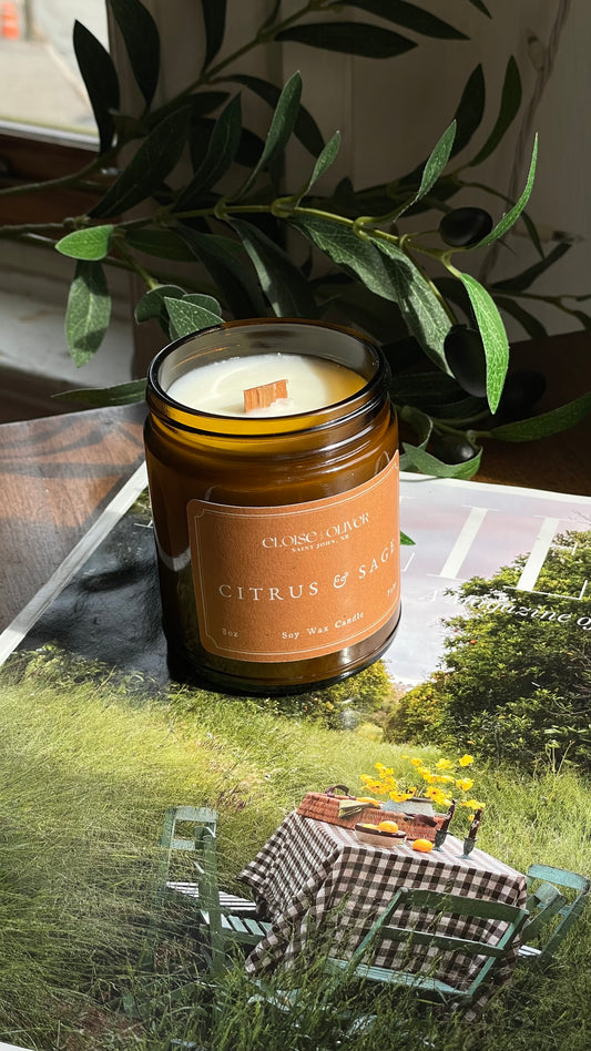 8oz Citrus and Sage Candle