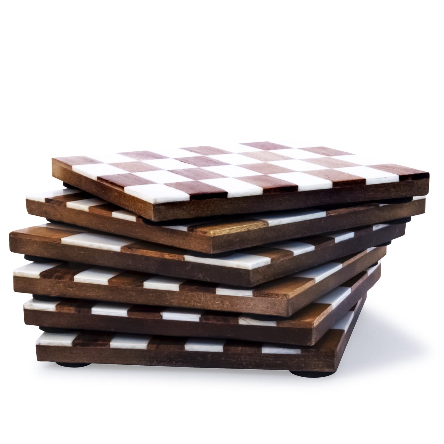 Checkered Coasters (Set of 4)