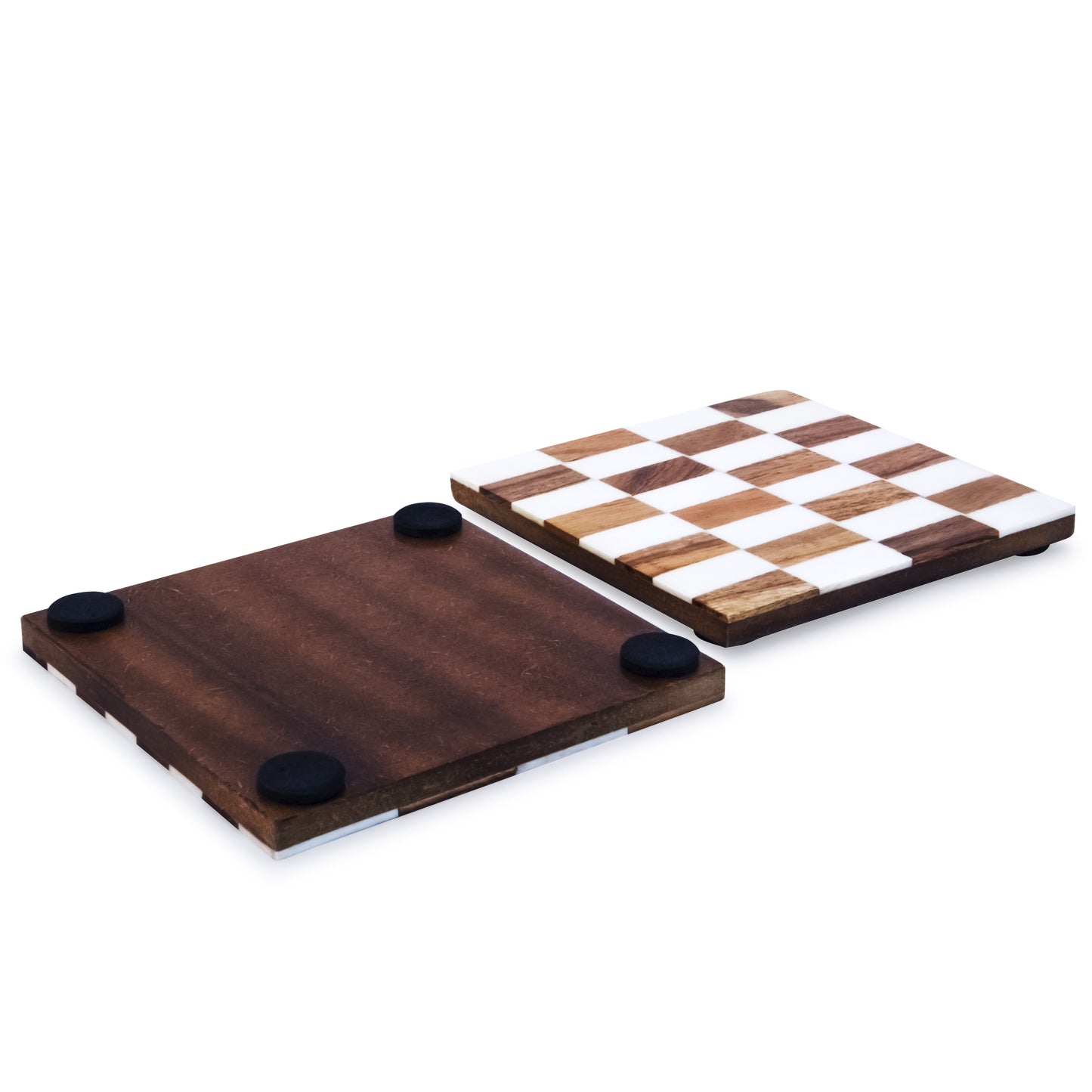 Checkered Coasters (Set of 4)
