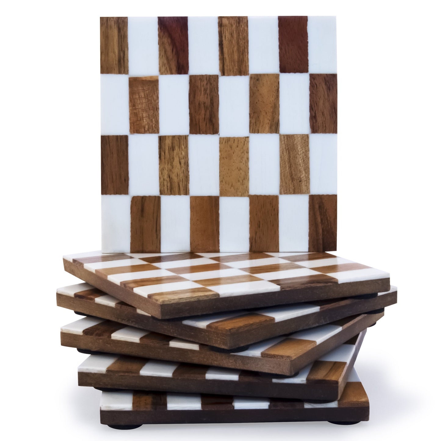 Checkered Coasters (Set of 4)