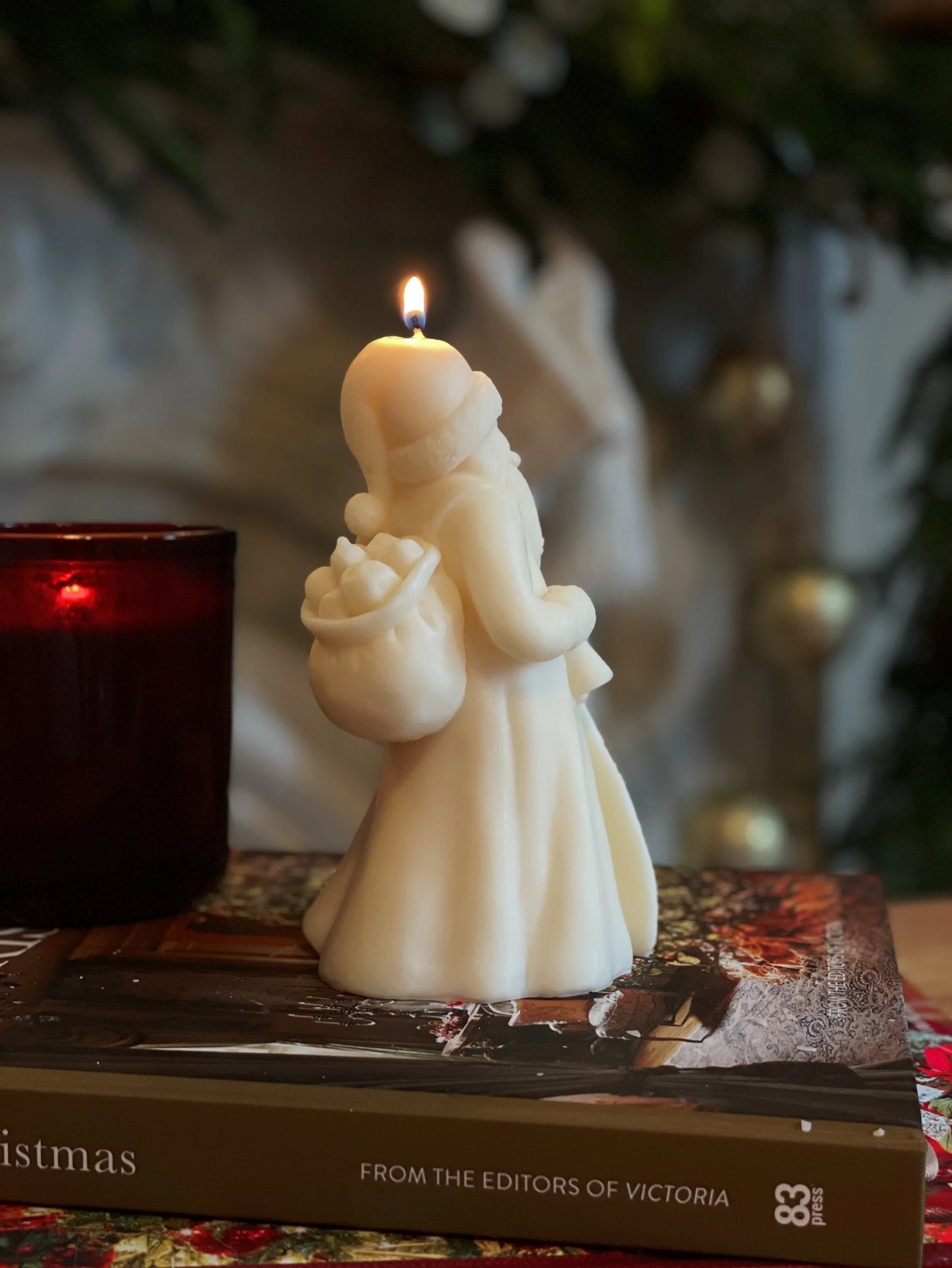 Victorian Santa Candle