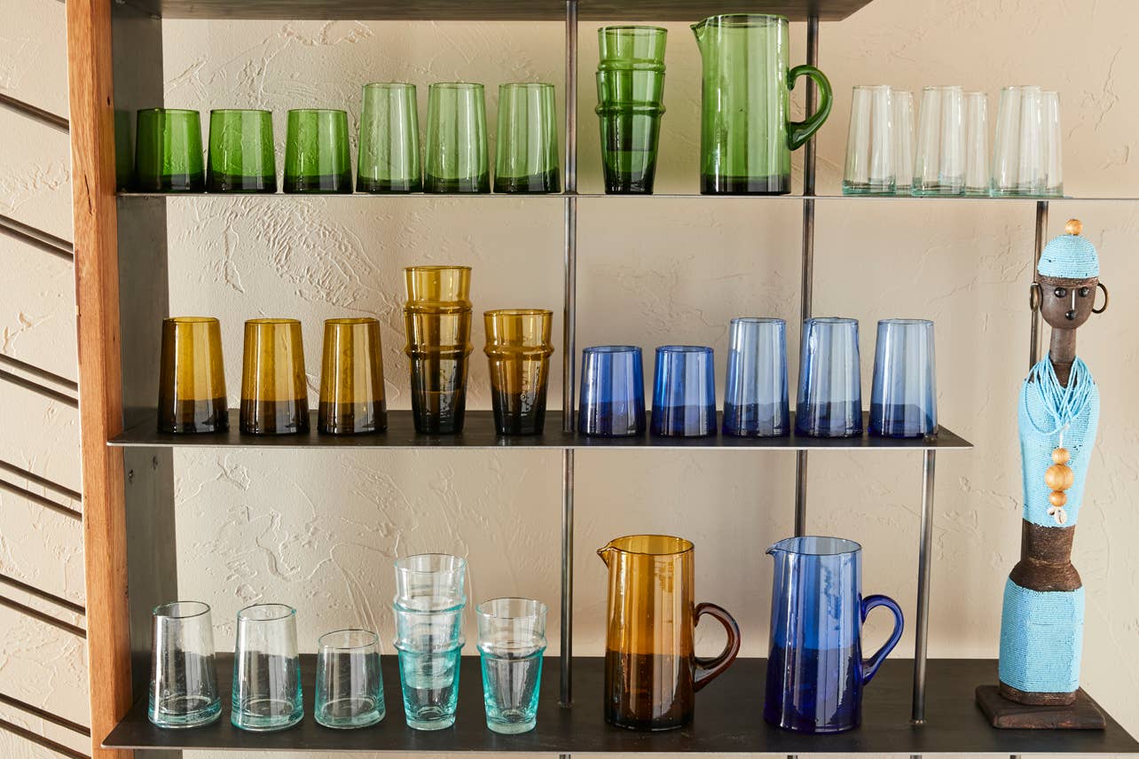 Moroccan Cone Glassware - Blue