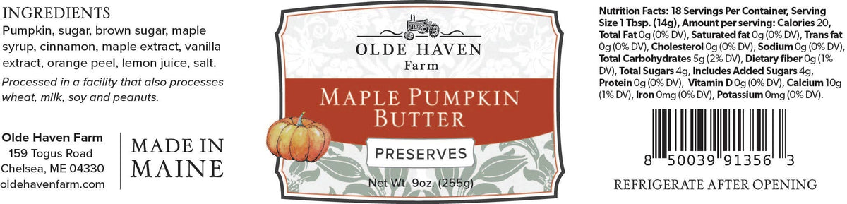 Maple Pumpkin Butter 9oz.