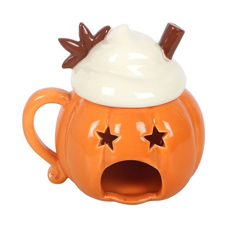 Pumpkin Cream Lidded Autumn Oil Burner and Wax Warmer