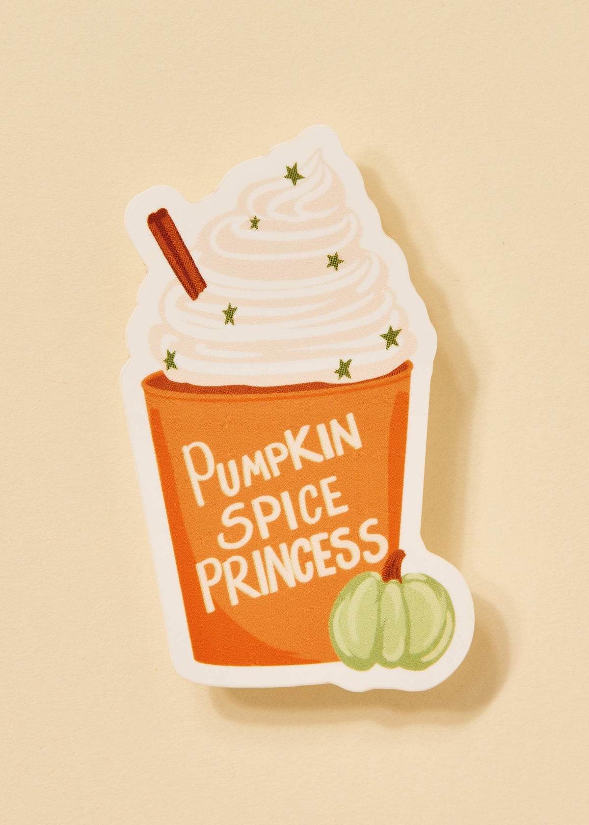 Pumpkin Spice Princess Fall Coffee Sticker