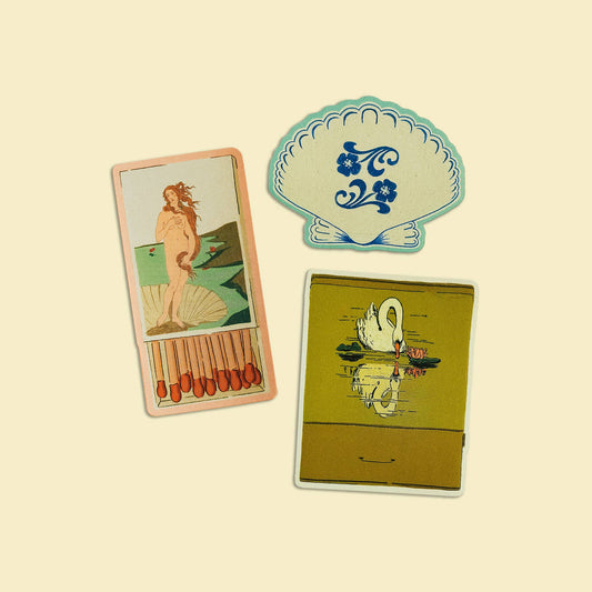 Vintage Floral Seashell Sticker