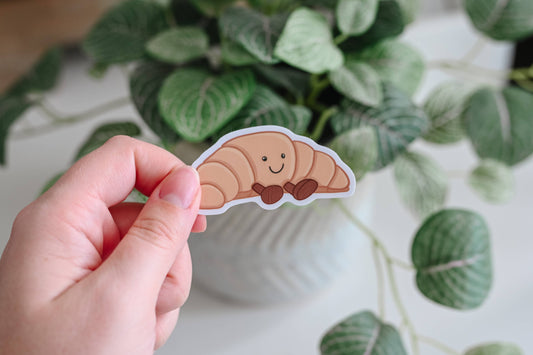 Croissant Cozy Cafe Pastry Vinyl Sticker