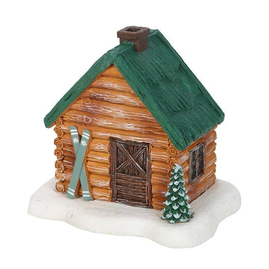 Winter Cabin Ski Chalet Incense Cone Holder