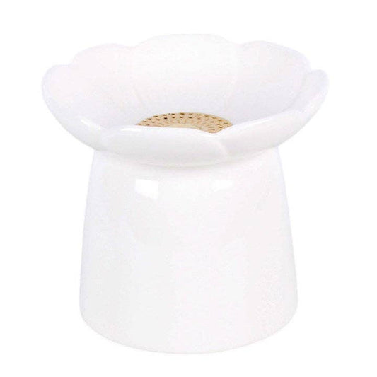White Peony Flower Oil Burner and Wax Warmer