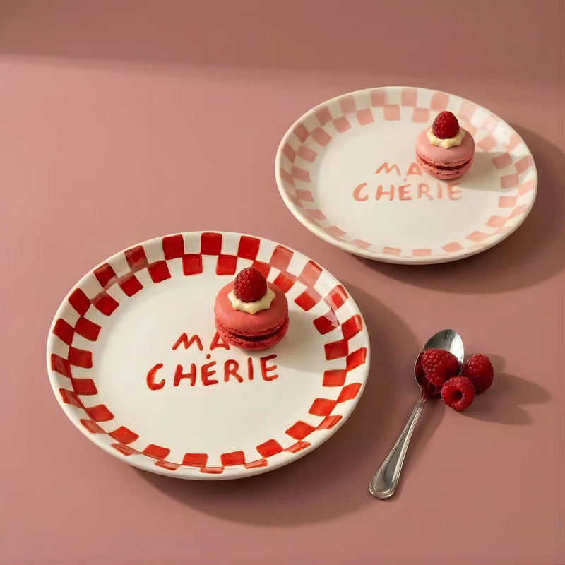 Ma Cherie Pink Snack Plate