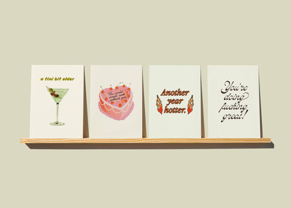 "The World Would Suck Without You" Heart Cake Greeting Card