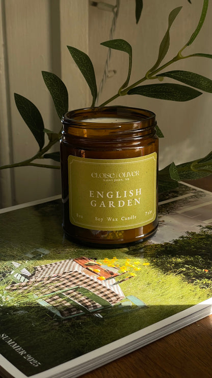8oz English Garden Scented Candle