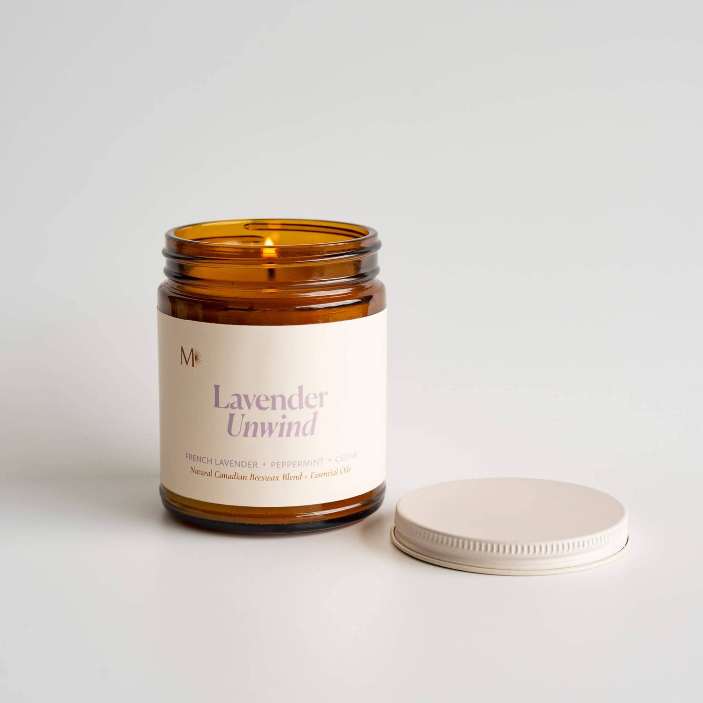 Lavender Unwind 9oz Beeswax Candle