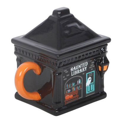 Haunted Library Halloween Lidded Mug