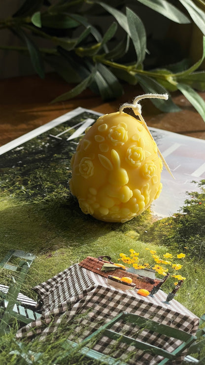 Bunny Meadow Egg Candle