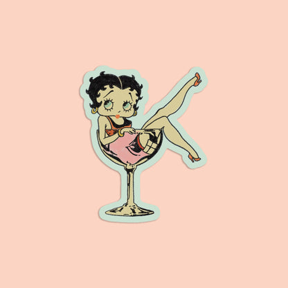 Betty Boop Drink Sticker