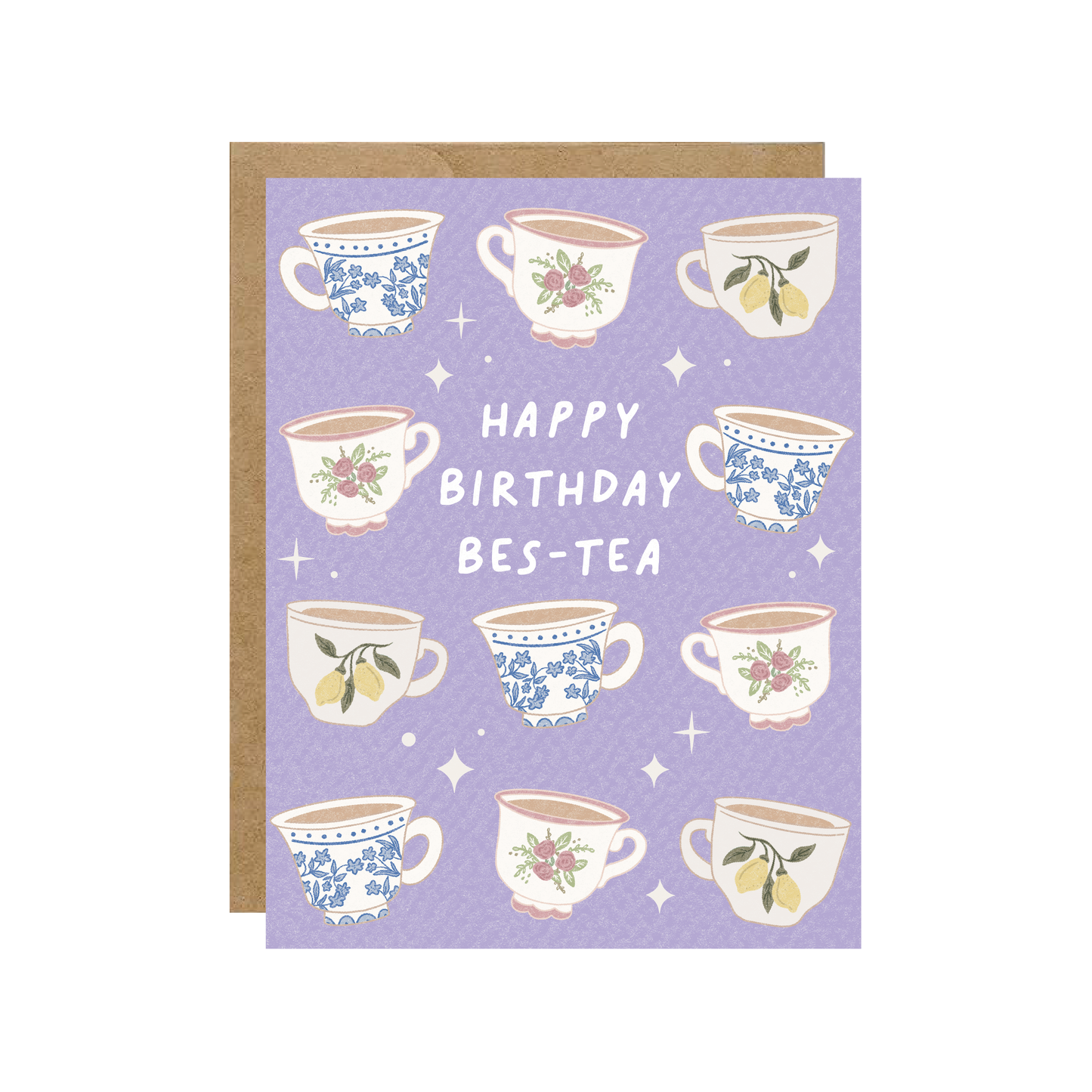 "Happy Birthday Bes-Tea" Vintage Tea Cup Card