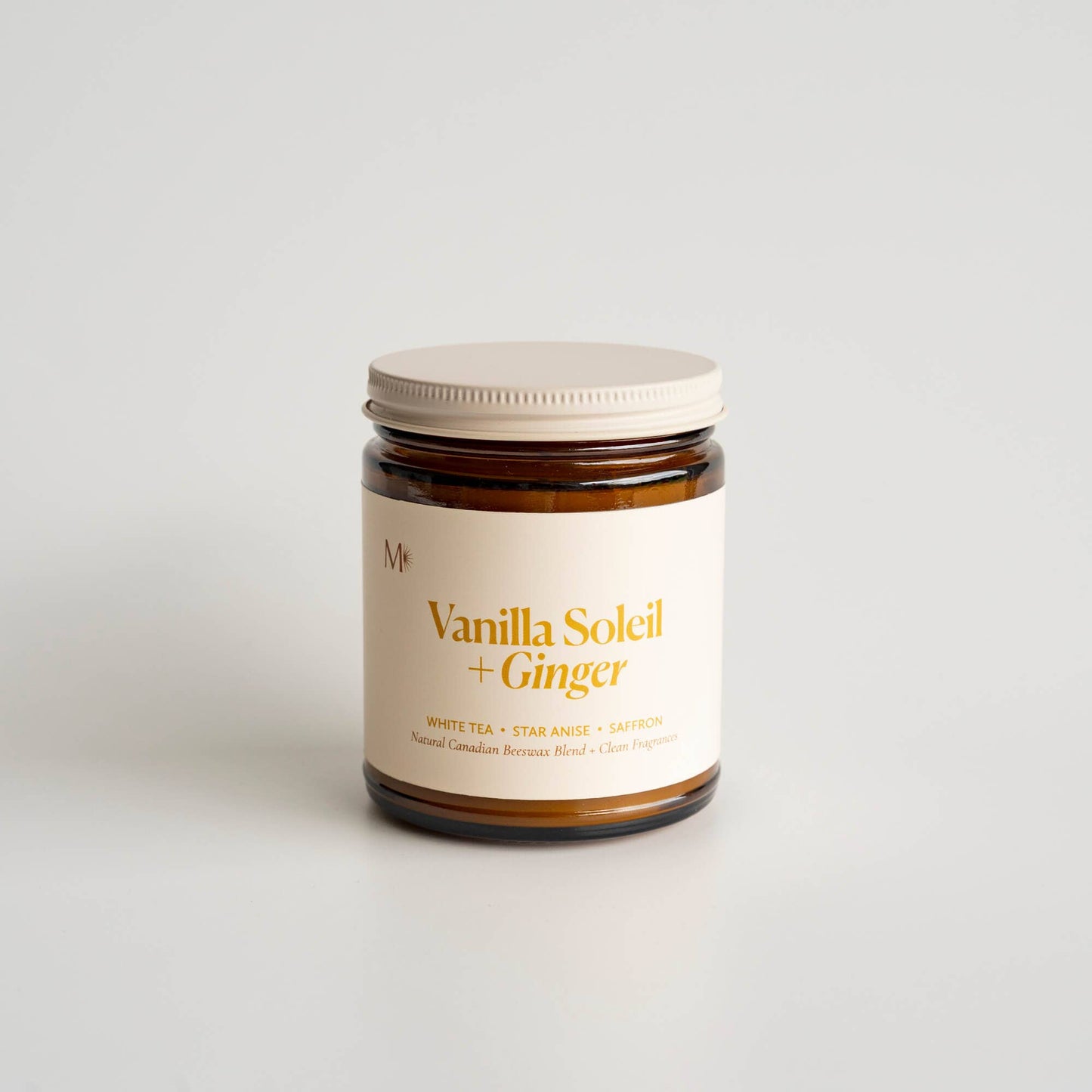 Vanilla Soleil + Ginger 9oz  Beeswax Candle