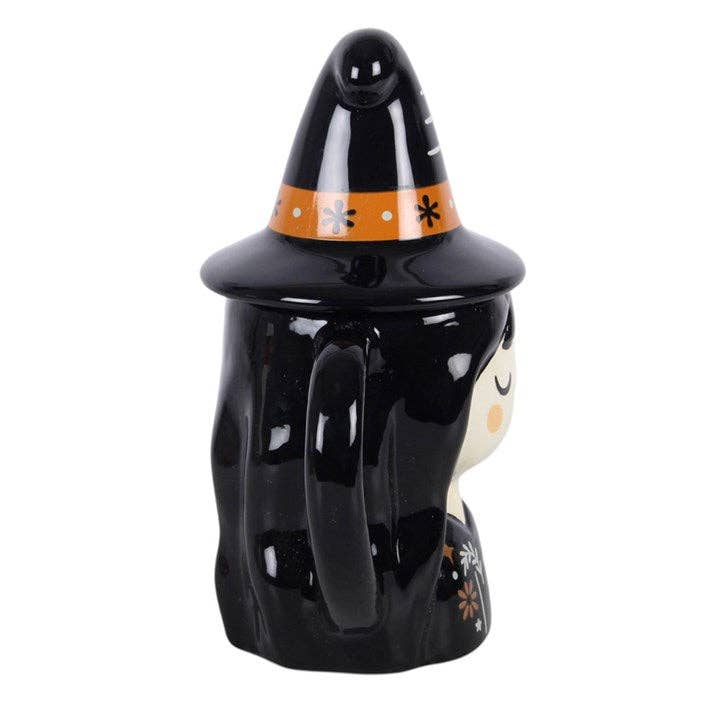 Folk Witch Halloween Lidded Mug