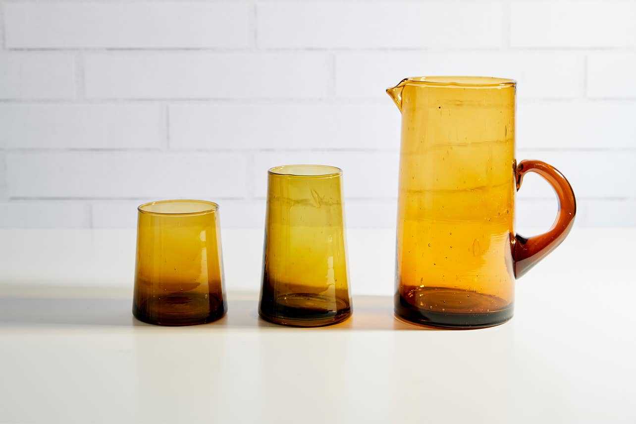 Moroccan Cone Glassware - Amber