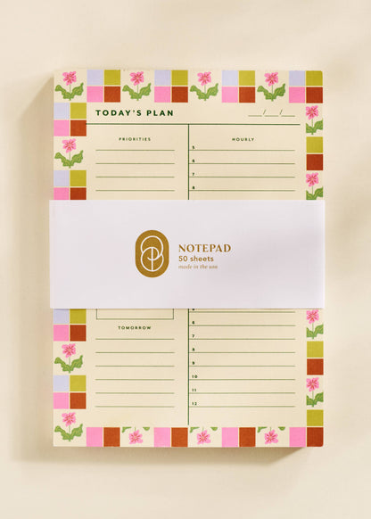 Checkered Flower Daily Planner