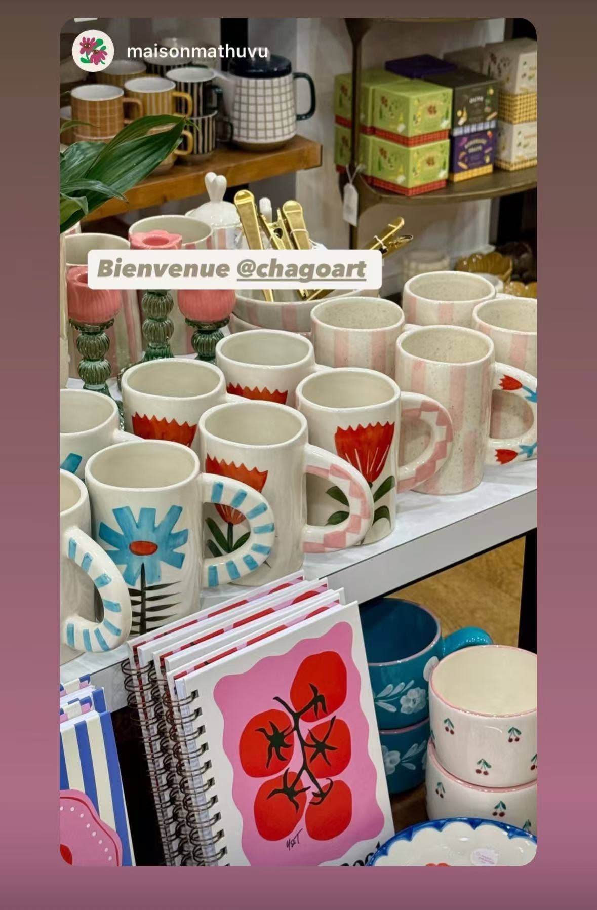Hand-painted Stripe Coffee Mug