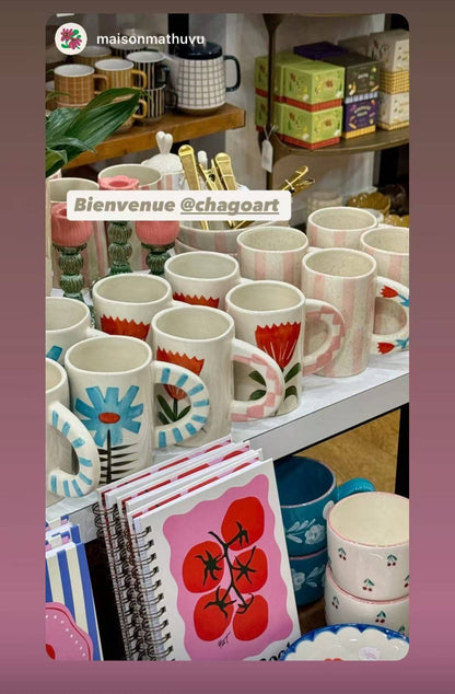 Hand-painted Stripe Coffee Mug