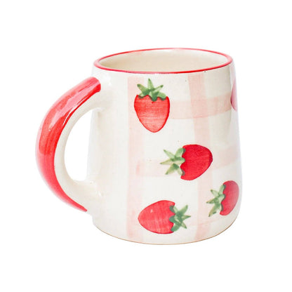 Strawberry Gingham Mug