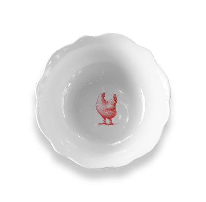 Gertrude Salad Bowls | Red and White
