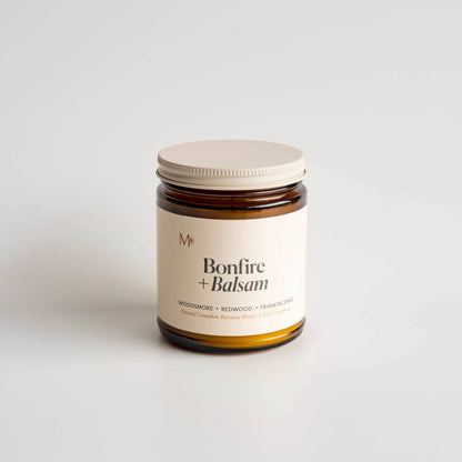 Bonfire + Balsam 9oz Beeswax Candle