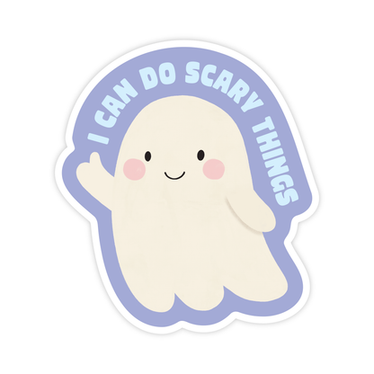 I Can Do Scary Things Ghost Vinyl Sticker