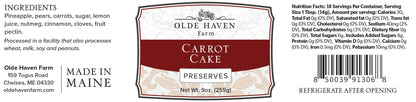 Carrot Cake Preserves 9oz
