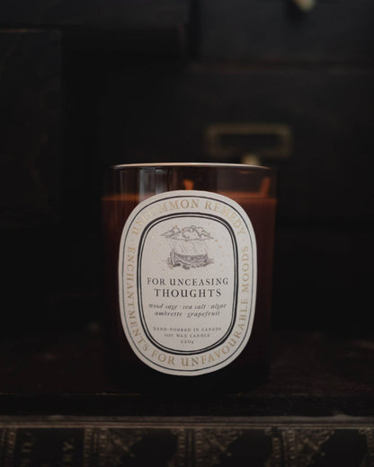"For Unceasing Thoughts" 8oz Soy Wax Candle