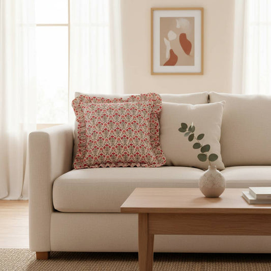 Everbloom Dusty Rose Throw Pillow Cover
