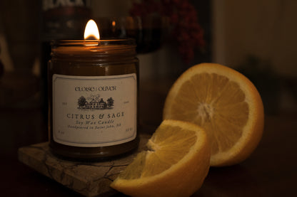 8oz Citrus and Sage Candle