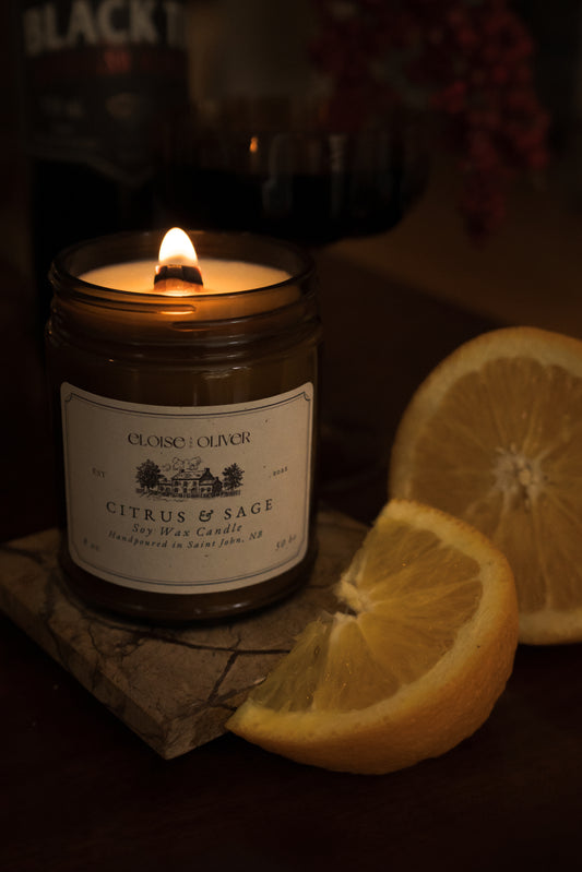 8oz Citrus and Sage Candle