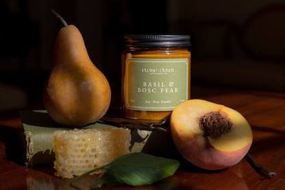 8oz Basil and Bosc Pear Candle