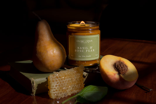 8oz Basil and Bosc Pear Candle